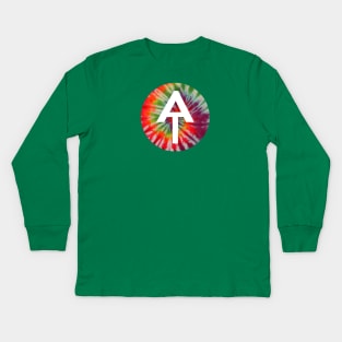 Appalachian Trail Blaze Appalachian Trail Marker Tie Dye Kids Long Sleeve T-Shirt